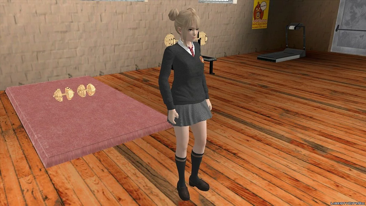 Marie Rose em uniforme escolar / GTA San Andreas (iOS, Android)