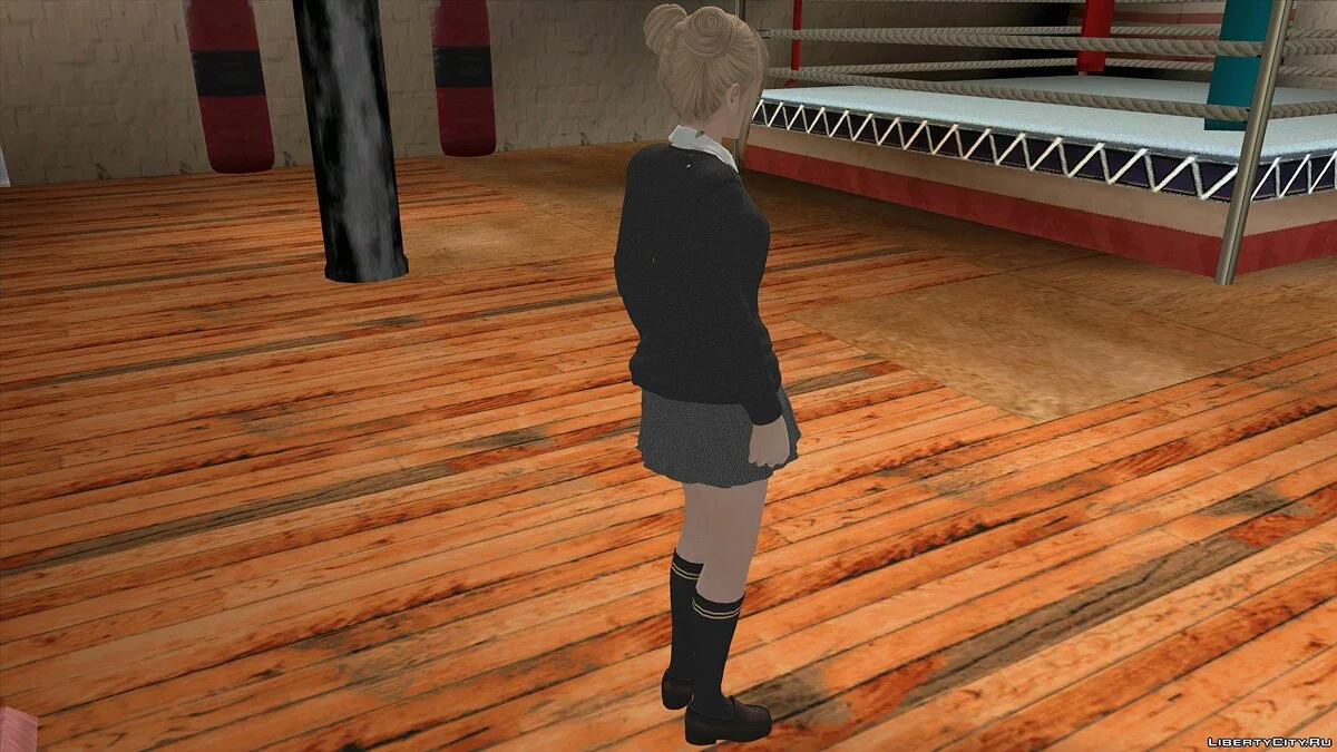 Marie Rose em uniforme escolar / GTA San Andreas (iOS, Android)