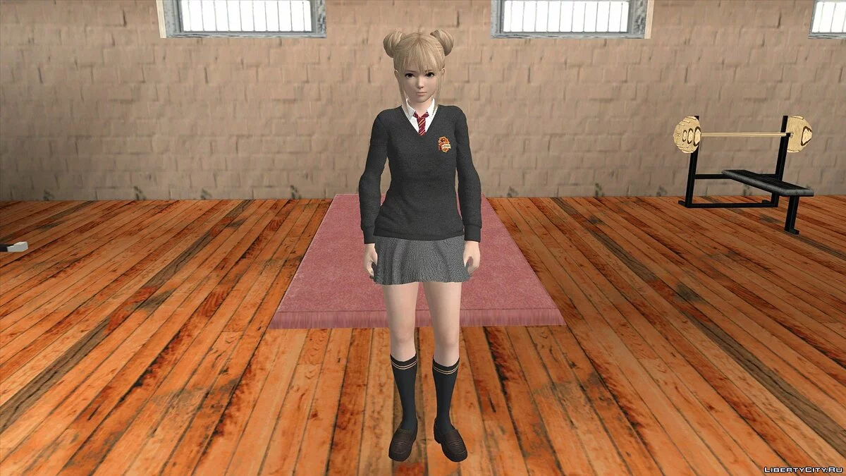 Marie Rose em uniforme escolar / GTA San Andreas (iOS, Android)