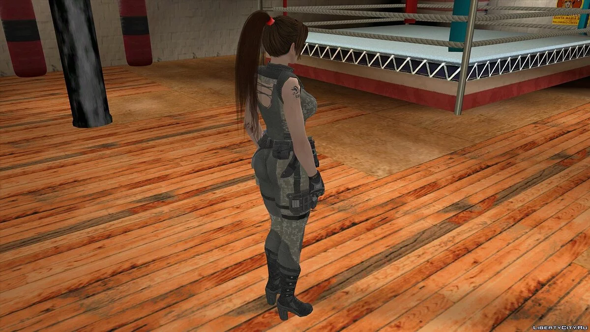 Мэй Ширануи в камуфляжной одежде / GTA San Andreas (iOS, Android)