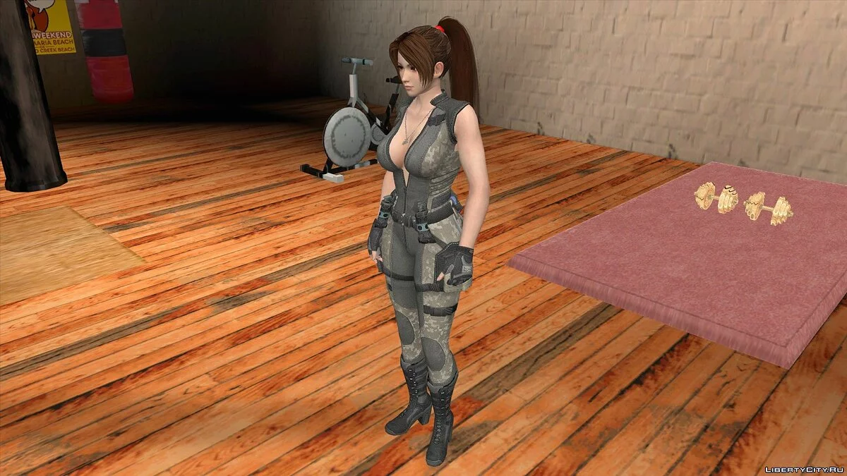 Mai Shiranui em roupa camuflada / GTA San Andreas (iOS, Android)