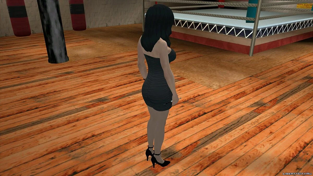 Excella بفستان مغري من Resident Evil 5 / GTA سان أندرياس (iOS، أندرويد)