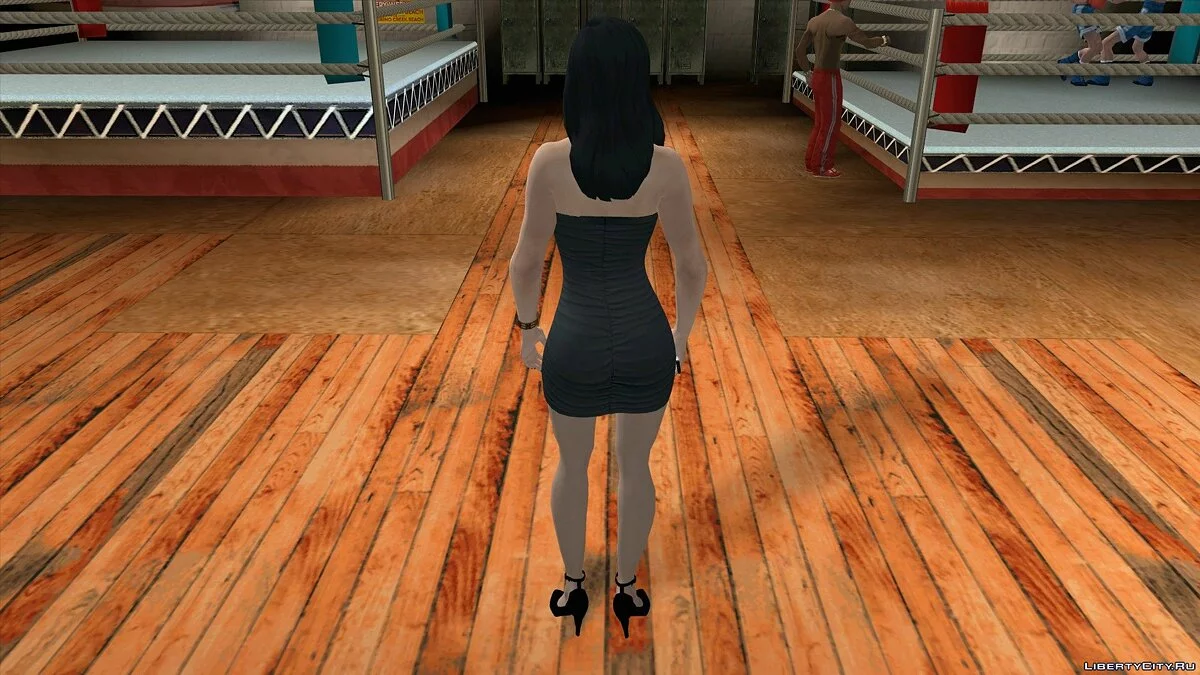 Excella بفستان مغري من Resident Evil 5 / GTA سان أندرياس (iOS، أندرويد)