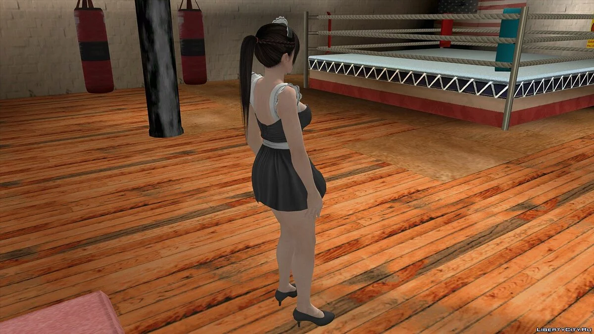 Кокоро в униформе горничной / GTA San Andreas (iOS, Android)