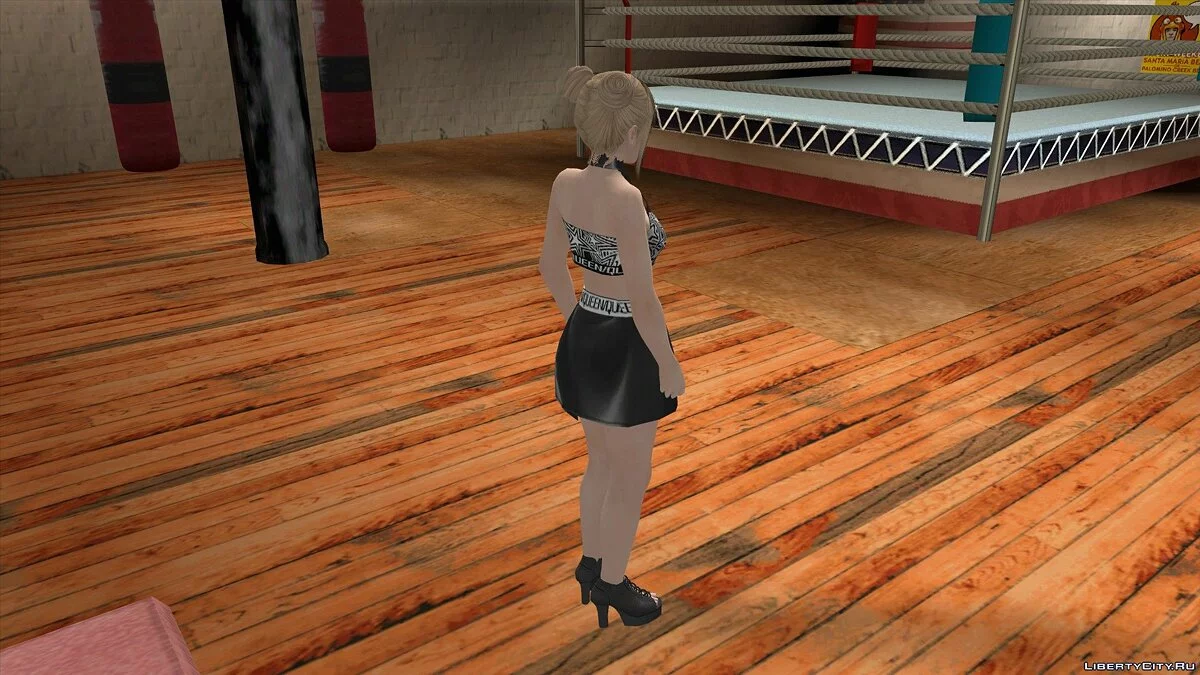 Marie Rose im kurzen Lederrock / GTA San Andreas (iOS, Android)