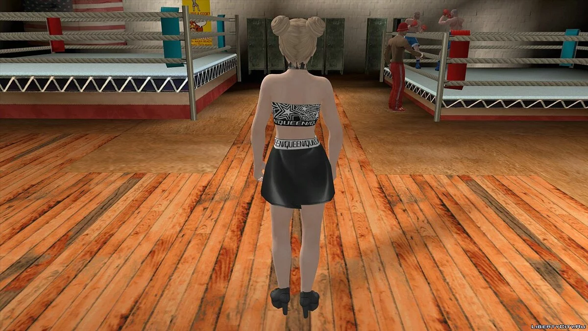 Marie Rose im kurzen Lederrock / GTA San Andreas (iOS, Android)