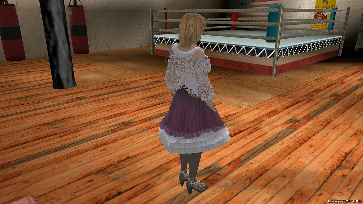 Tina Armstrong in a dress / GTA San Andreas (iOS, Android)