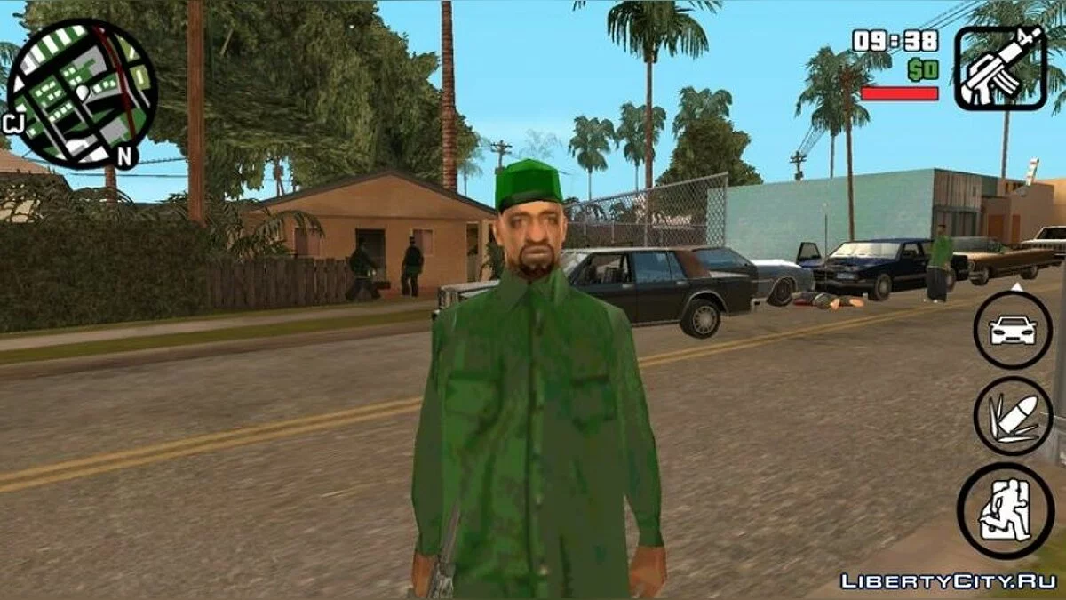 Grove Street members in casual clothes / GTA San Andreas (iOS, Android)