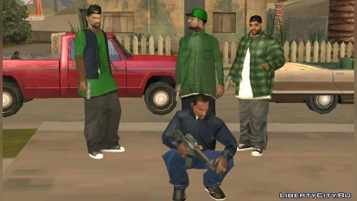 Grove Street members in casual clothes / GTA San Andreas (iOS, Android)