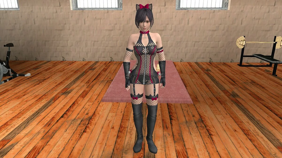 Nagisa con traje erótico de gato negro / GTA San Andreas (iOS, Android)
