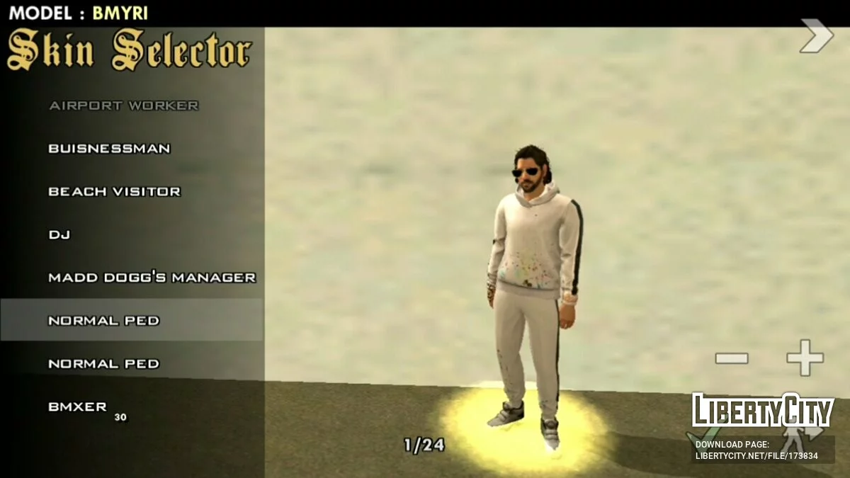 Skins masculins de Free Fire / GTA San Andreas (iOS, Android)