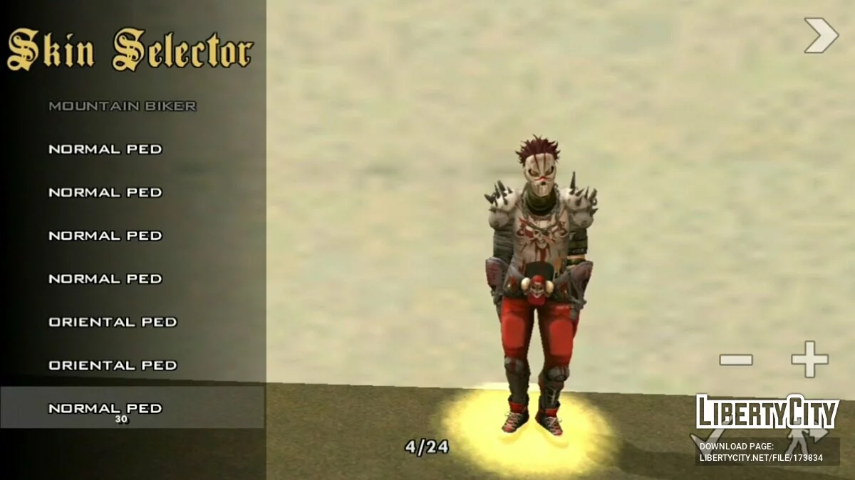 Skins masculins de Free Fire / GTA San Andreas (iOS, Android)