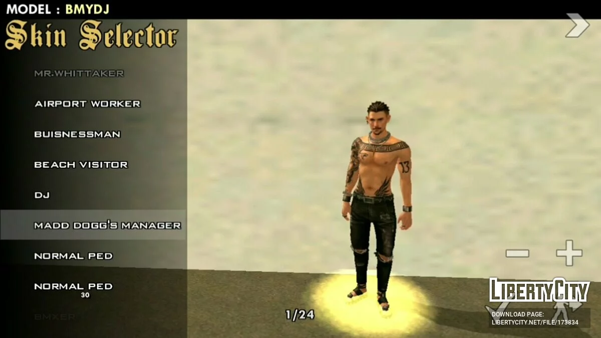 Skins masculins de Free Fire / GTA San Andreas (iOS, Android)