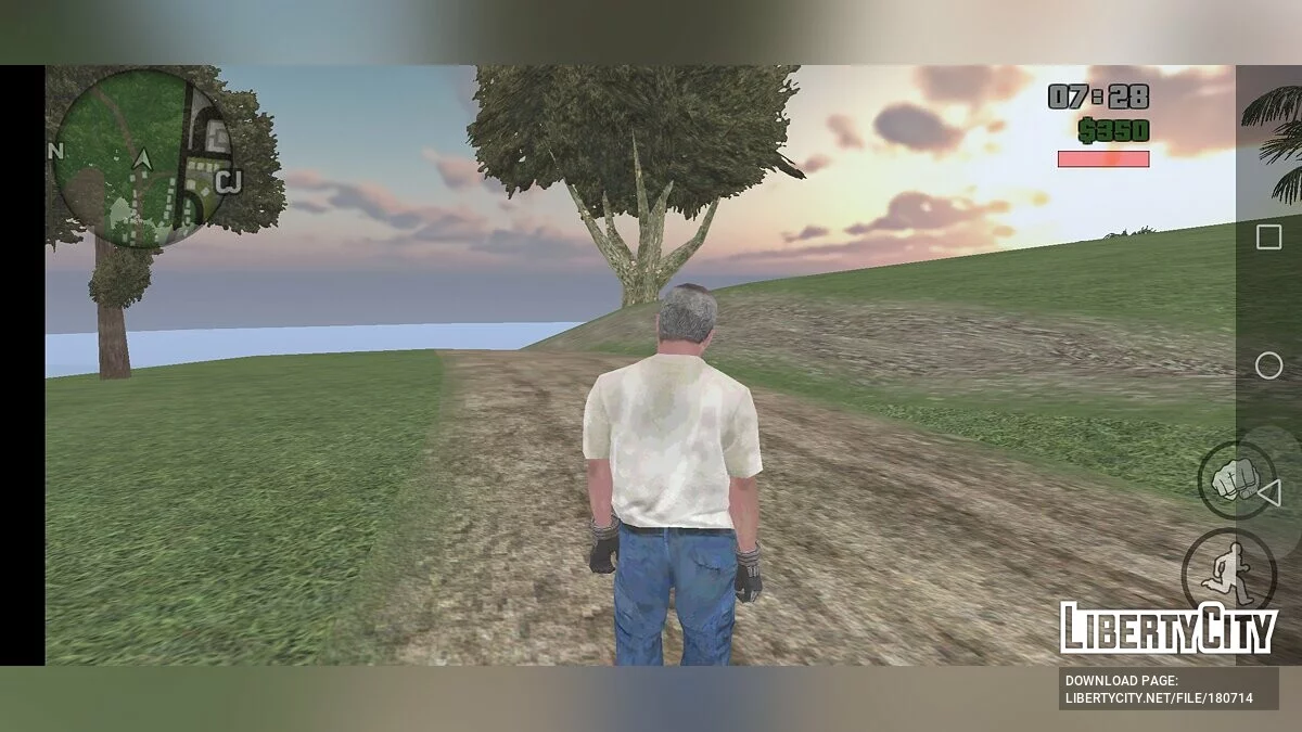 Builder in a white T-shirt / GTA San Andreas (iOS, Android)
