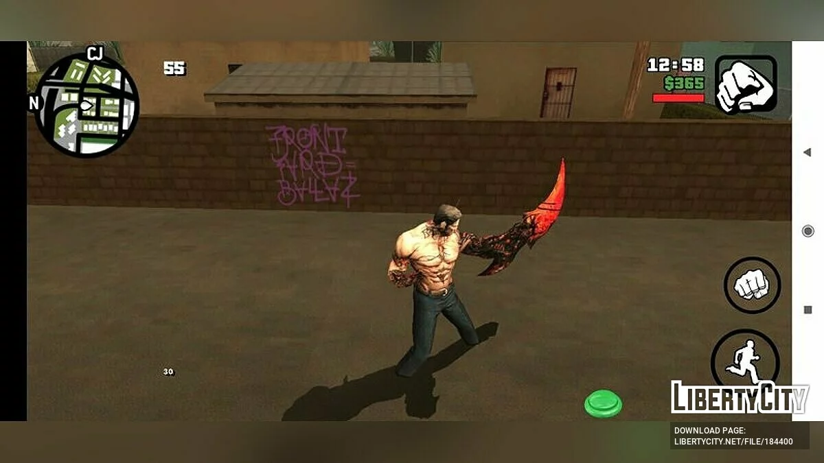 Mutant Zombie from Free Fire / GTA San Andreas (iOS, Android)