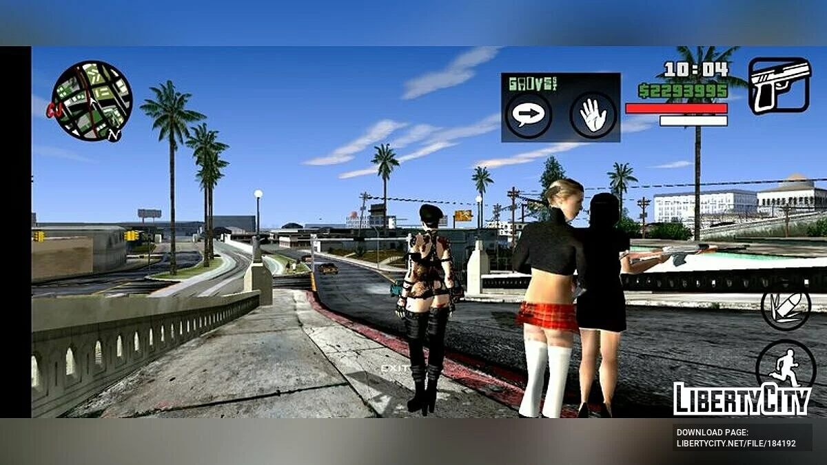 Nyotengu em traje sexy / GTA San Andreas (iOS, Android)