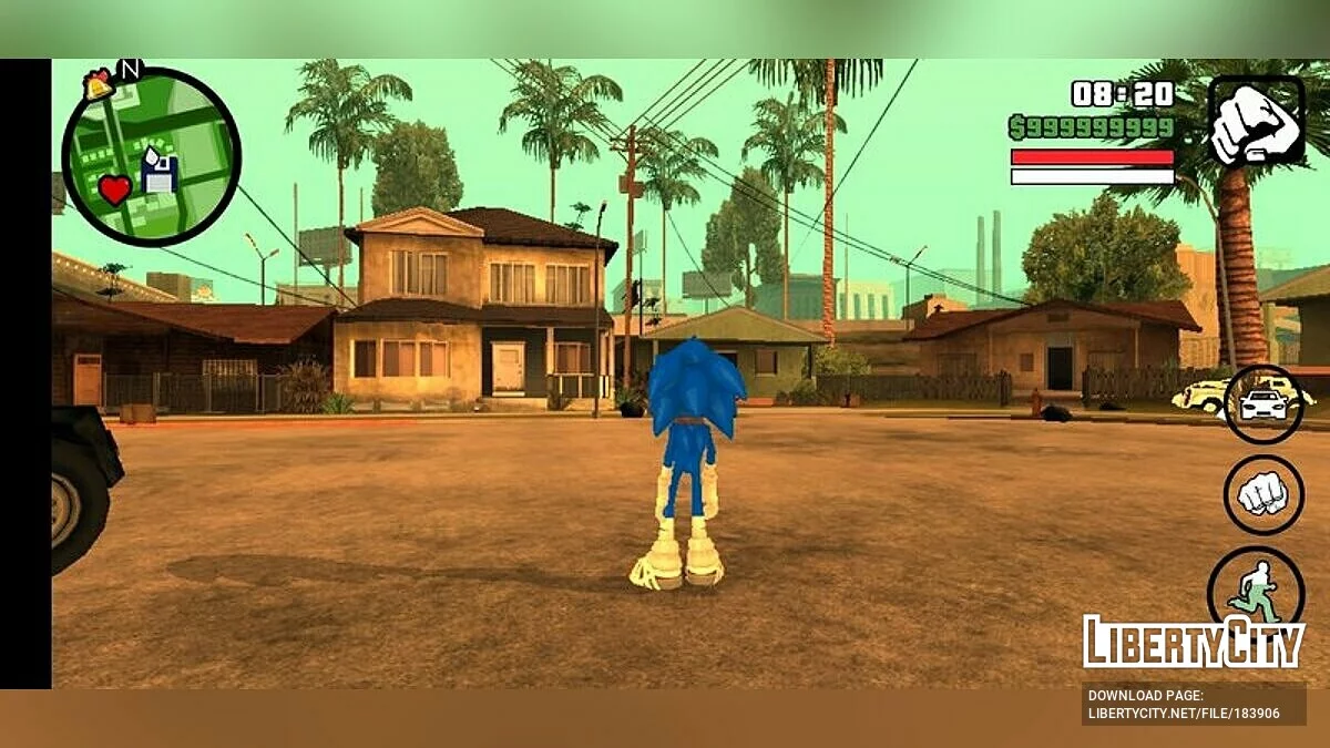 Sonic dari Sonic Boom / GTA San Andreas (iOS, Android)