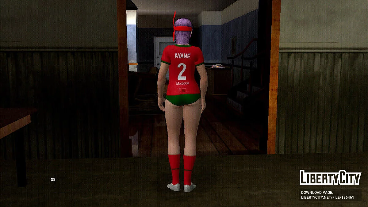 Ayane in a Morocco T-shirt (Cup 2022) / GTA San Andreas (iOS, Android)