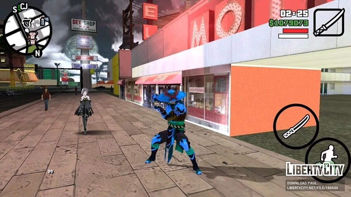 دارك رايدن من Mk12 / GTA سان أندرياس (iOS، أندرويد)