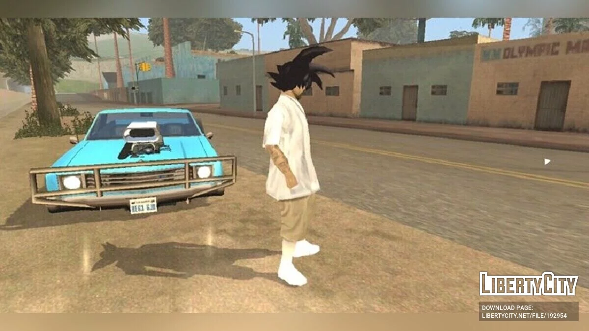 Vla3 з зачіскою Гоку / GTA San Andreas (iOS, Android)