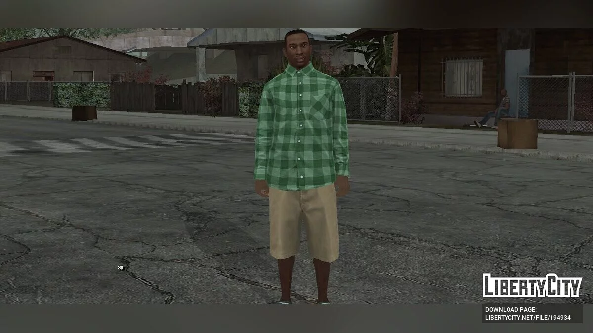 HD Carl Johnson in Grove Street clothes (GTA 5 style) / GTA San Andreas (iOS, Android)