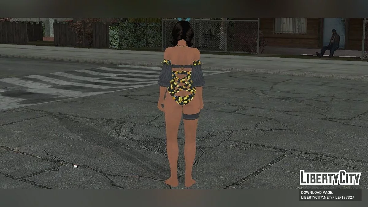 Josie Rizal dalam bikini dengan Bart / GTA San Andreas (iOS, Android)