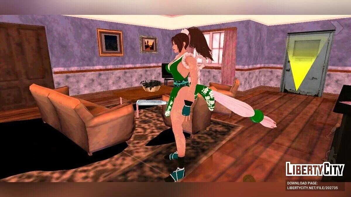 Mai Shiranui en vert / GTA San Andreas (iOS, Android)