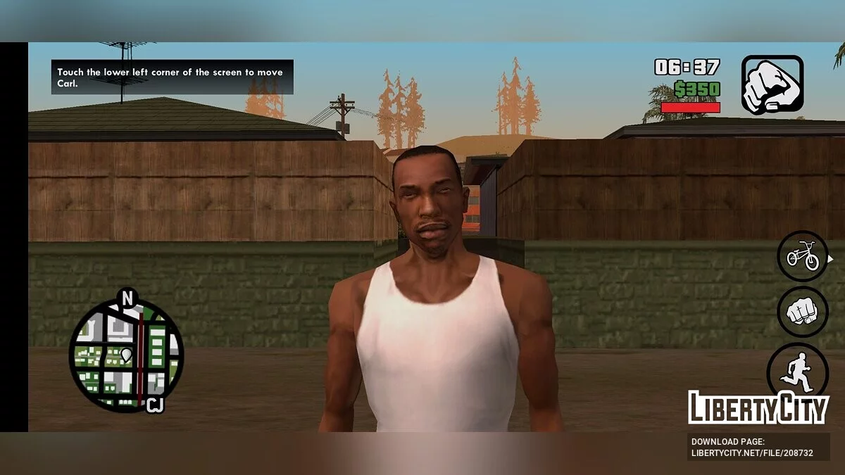 Carl\'s skin has been improved / GTA San Andreas (iOS, Android)