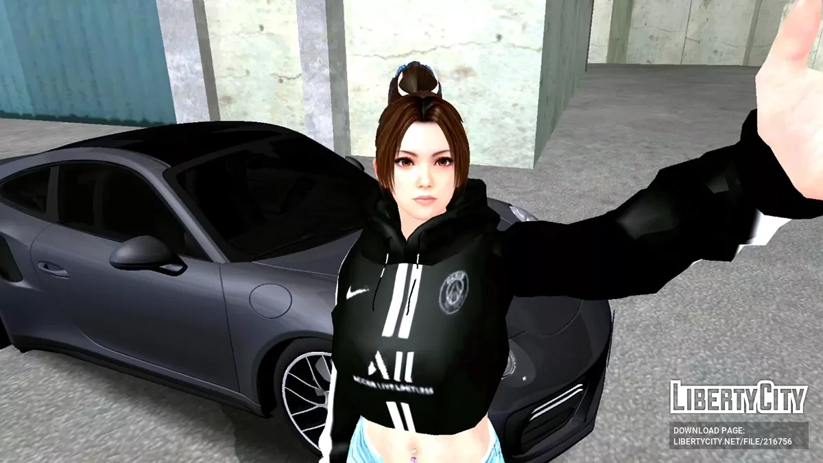 Mai Shiranui in a costume from the "Los Santos Tuners" DLC / GTA San Andreas (iOS, Android)