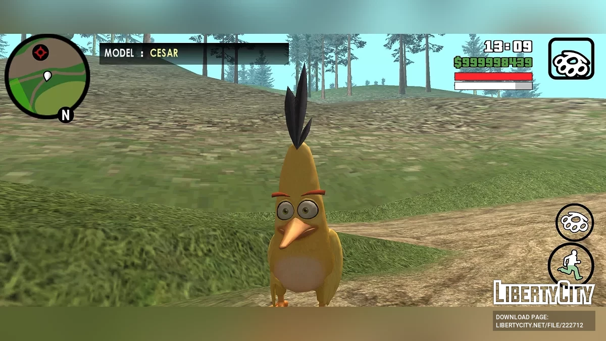 Скінпак Angry Birds / GTA San Andreas (iOS, Android)