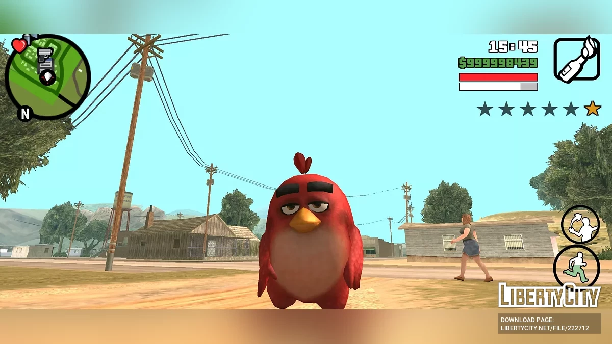 Скінпак Angry Birds / GTA San Andreas (iOS, Android)