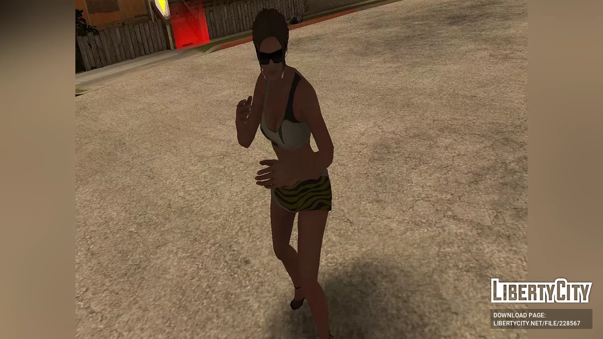 The grid girl from NFS:Shift 2 Unleashed / GTA San Andreas (iOS, Android)