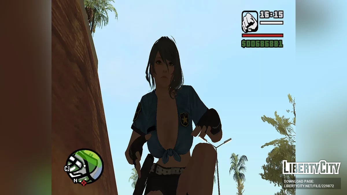Tamaki police suit outfit / GTA San Andreas (iOS, Android)