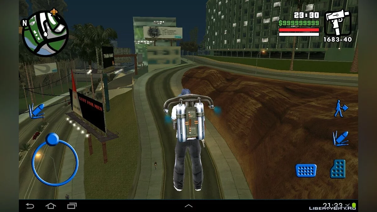 الأزرار الزرقاء / GTA سان أندرياس (iOS، أندرويد)