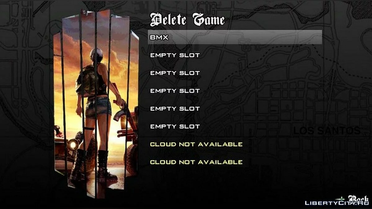 Menu in the style of PUBG / GTA San Andreas (iOS, Android)