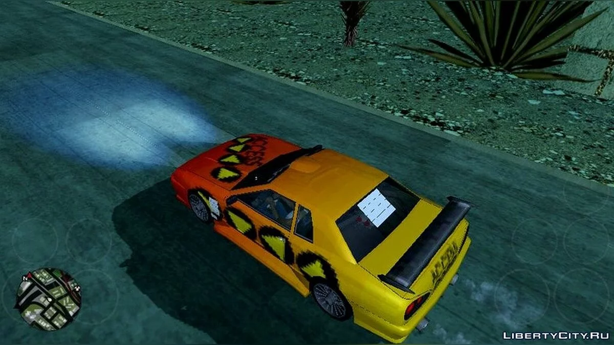 Cahaya Biru Lampu Depan dari GTA 5 / GTA San Andreas (iOS, Android)