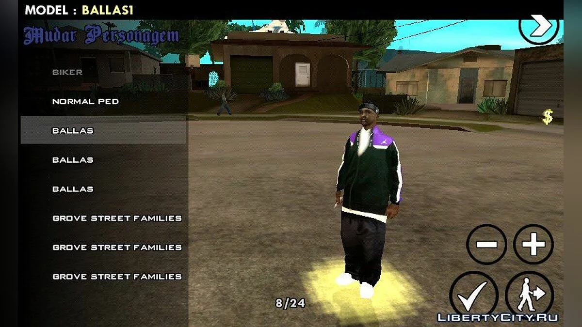 Novas skins para os Ballas / GTA San Andreas (iOS, Android)