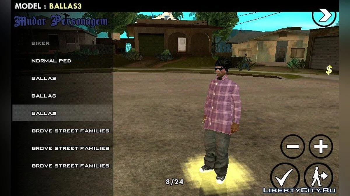 Novas skins para os Ballas / GTA San Andreas (iOS, Android)