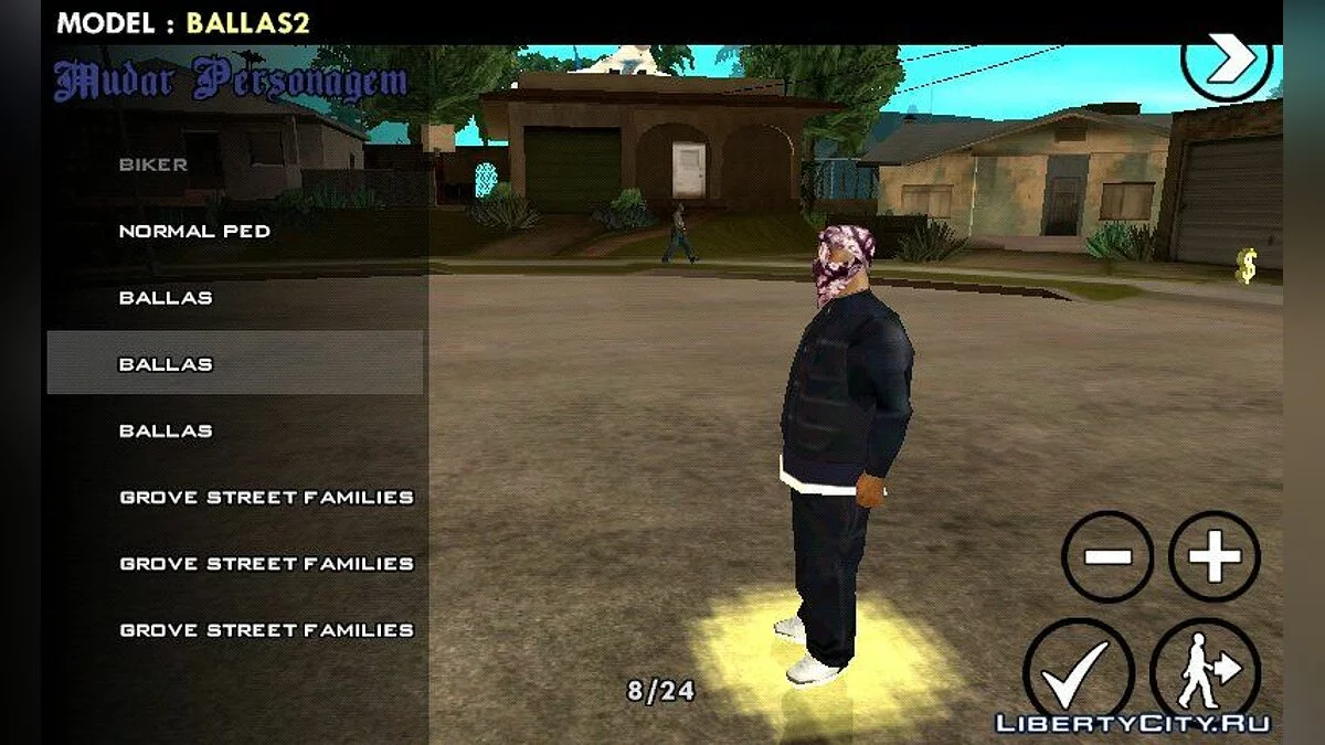 Novas skins para os Ballas / GTA San Andreas (iOS, Android)