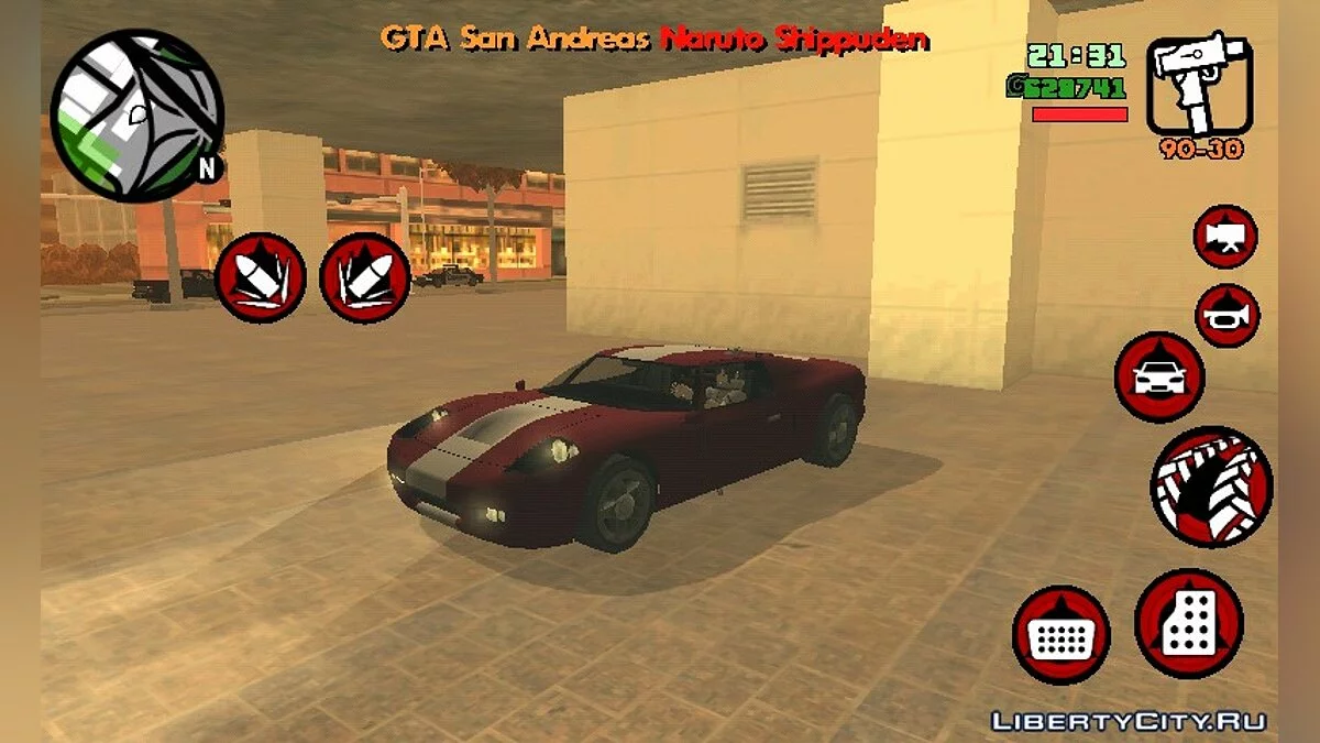 Новые кнопки в стиле Mangekyo Sharingan / GTA San Andreas (iOS, Android)