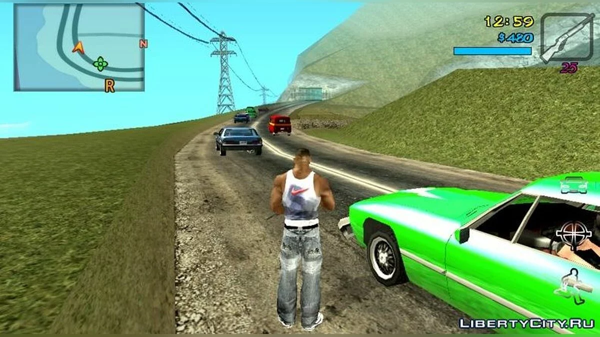 Estradas no estilo GTA 5 v2 / GTA San Andreas (iOS, Android)
