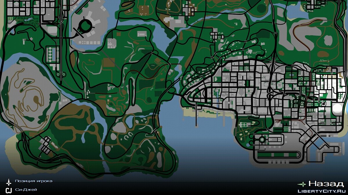 Map in the style of GTA III v1 for GTA San Andreas