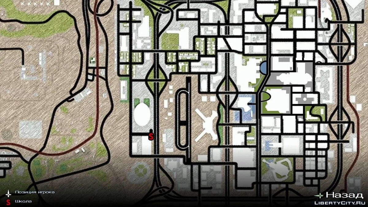 Peta dan radar yang digambar dengan pensil / GTA San Andreas (iOS, Android)