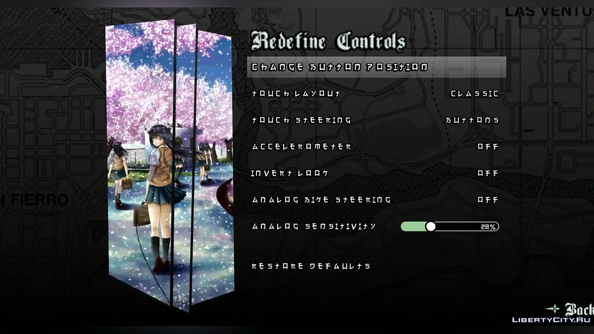 Menu Estilo Anime / GTA San Andreas (iOS, Android)