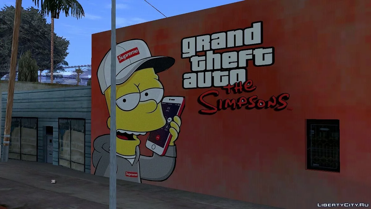 Мурал із Бартом Симпсоном / GTA San Andreas (iOS, Android)