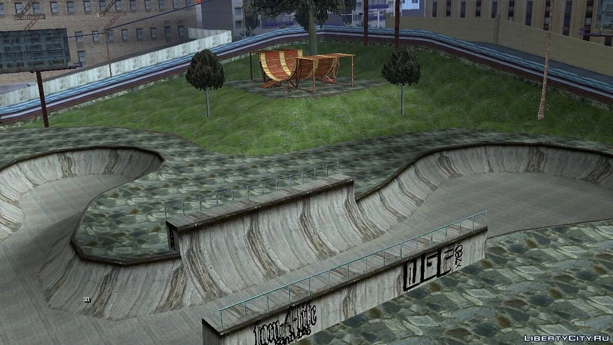 Нові текстури для скейт-парку в Лос-Сантосі / GTA San Andreas (iOS, Android)