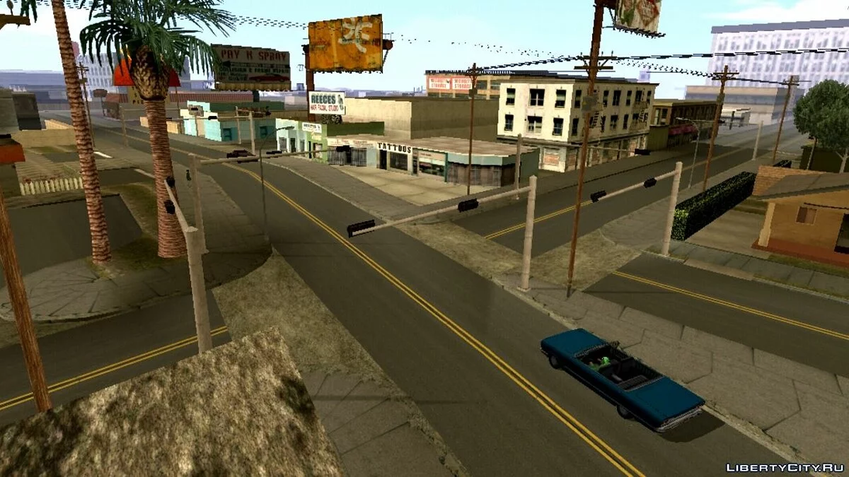 Jalan & Trotoar HQ Realistis untuk Mobile / GTA San Andreas (iOS, Android)