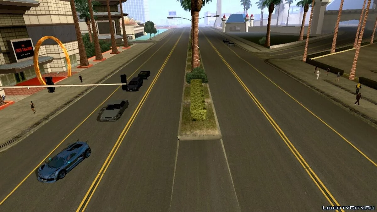 Jalan & Trotoar HQ Realistis untuk Mobile / GTA San Andreas (iOS, Android)