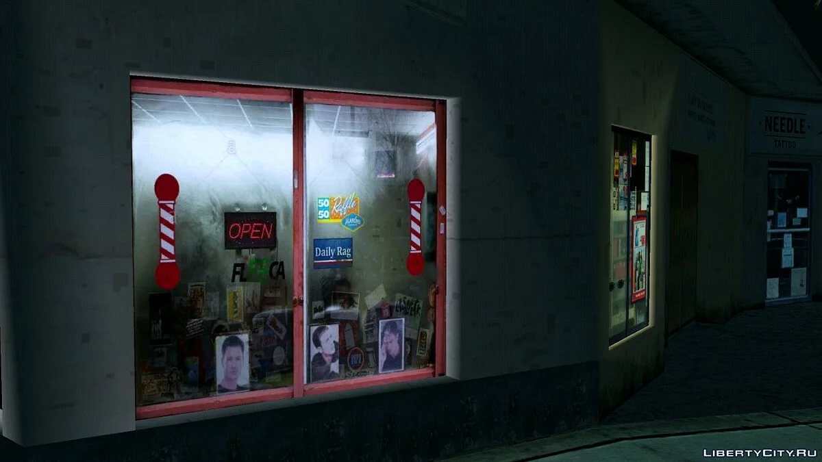 Nueva peluquería de Old Reece y estudio de tatuajes [Re-texturizado] / GTA San Andreas (iOS, Android)