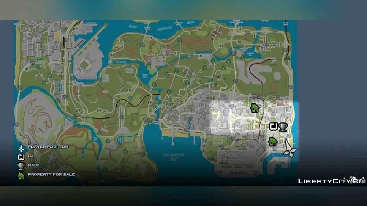 Нова карта і радар / GTA San Andreas (iOS, Android)